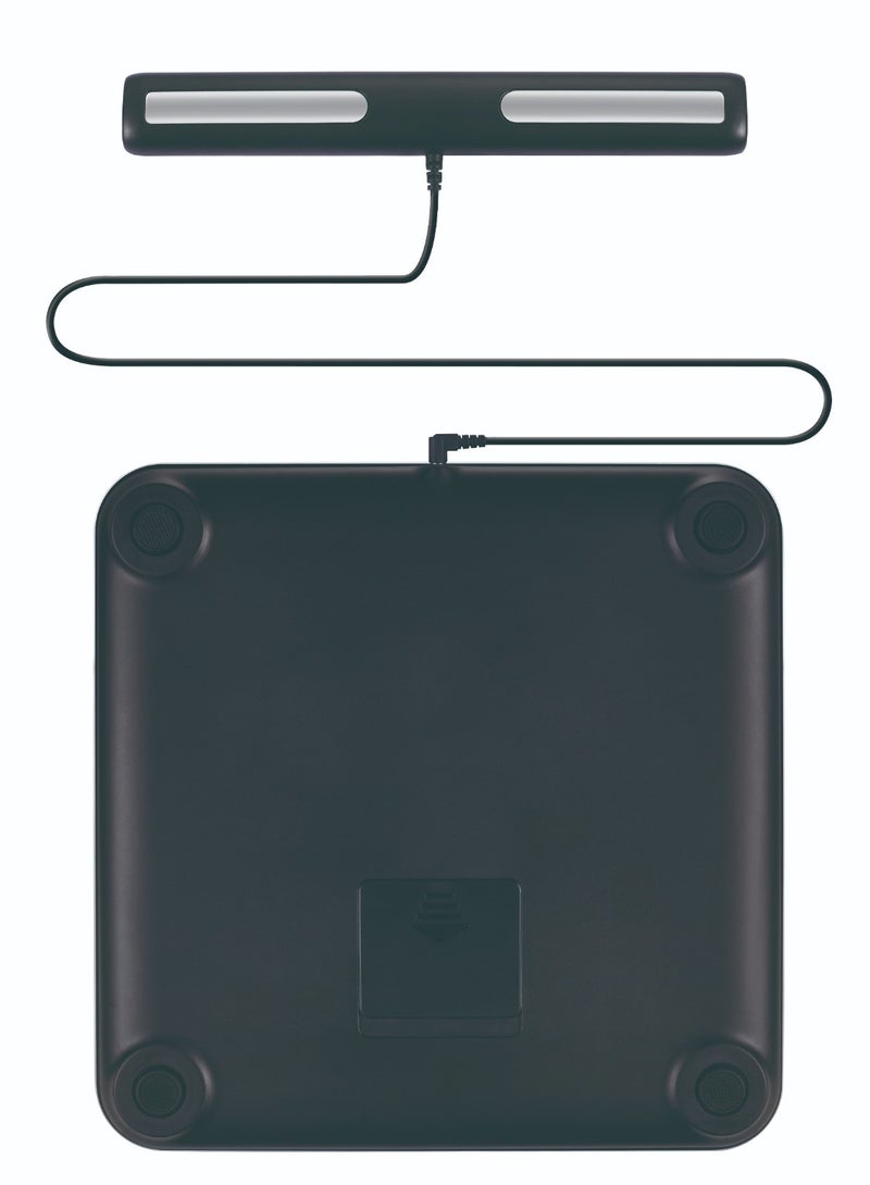 porodo Lifestyle Precise Analysis Smart Scale with 8 Precision Electrodes / 180kg Max Weight / Wellness Score / Body Fat / Bone Density / Body Muscle / Hydration Level - Black - Image 2