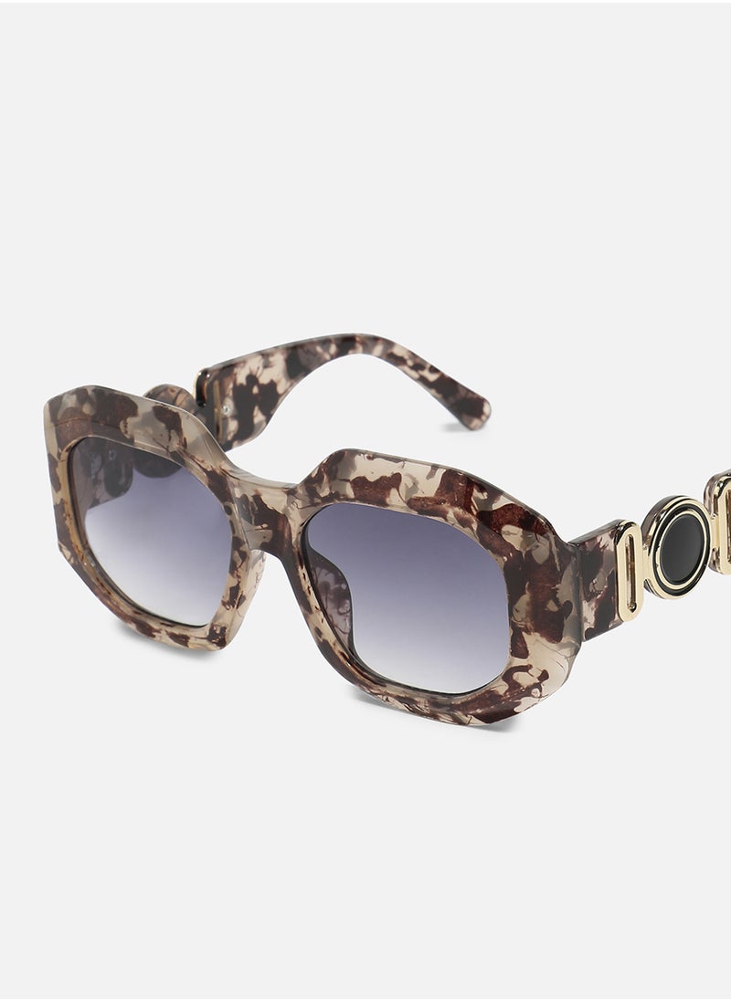 Haute Sauce - Tortoise Shell Oversized Sunglasses - Brown - Image 1