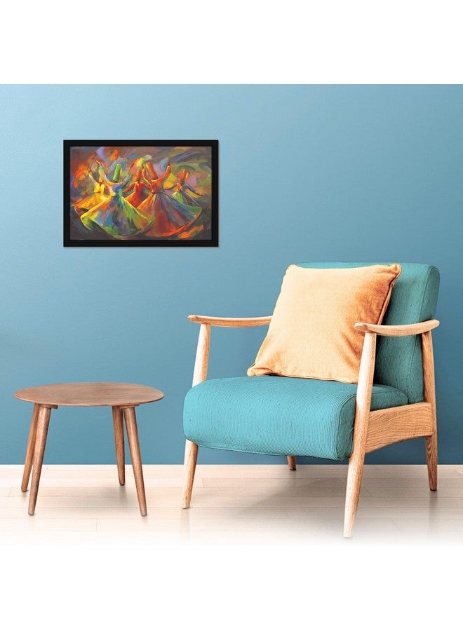 Mad Masters Whirling Dervishes Dance Painting Hanging Photo Frame Decorative Item for Living Room, Bedroom, Home Decor and Wall Decoration (MM 1870, 12x18 Inch, Canvas, With Plexi Glass) - Image 5
