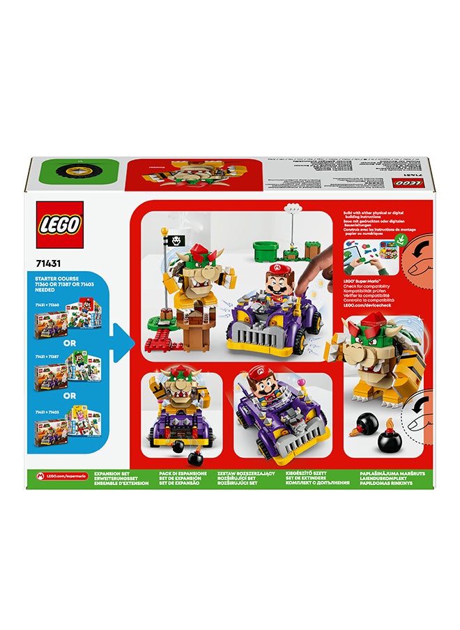 LEGO Super Mario Bowser’s Muscle Car Expansion Set, Collectible Race Kart Toy for 8 Plus Year Old Boys, Girls & Kids with a Bowser Character Figure, Small Gifts for Gamers Who Love Creative Play 71431  - Image 3