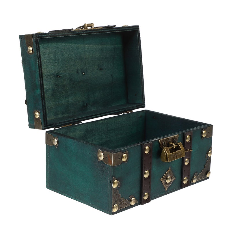 📦 صندوق خش للتخزين بتصميم عتيق باللون الأخضر الداكن - Image 4