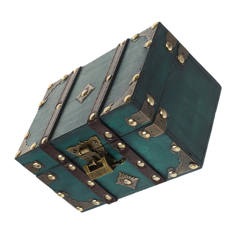 📦 صندوق خش للتخزين بتصميم عتيق باللون الأخضر الداكن - Image 3