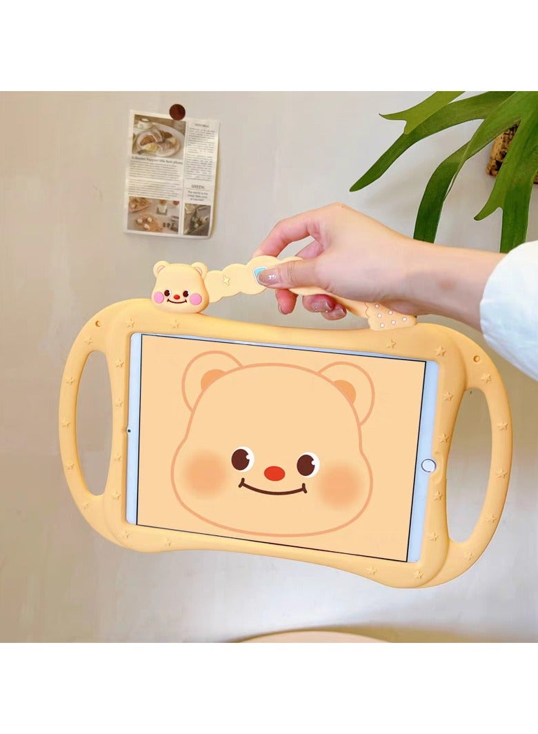 iPad 9th Gen 8th Gen 7th Gen Case, Silicone Child Case for iPad 10.2 2021/2020/2019, Cute Cartoon Case with Handle Holder - Image 5