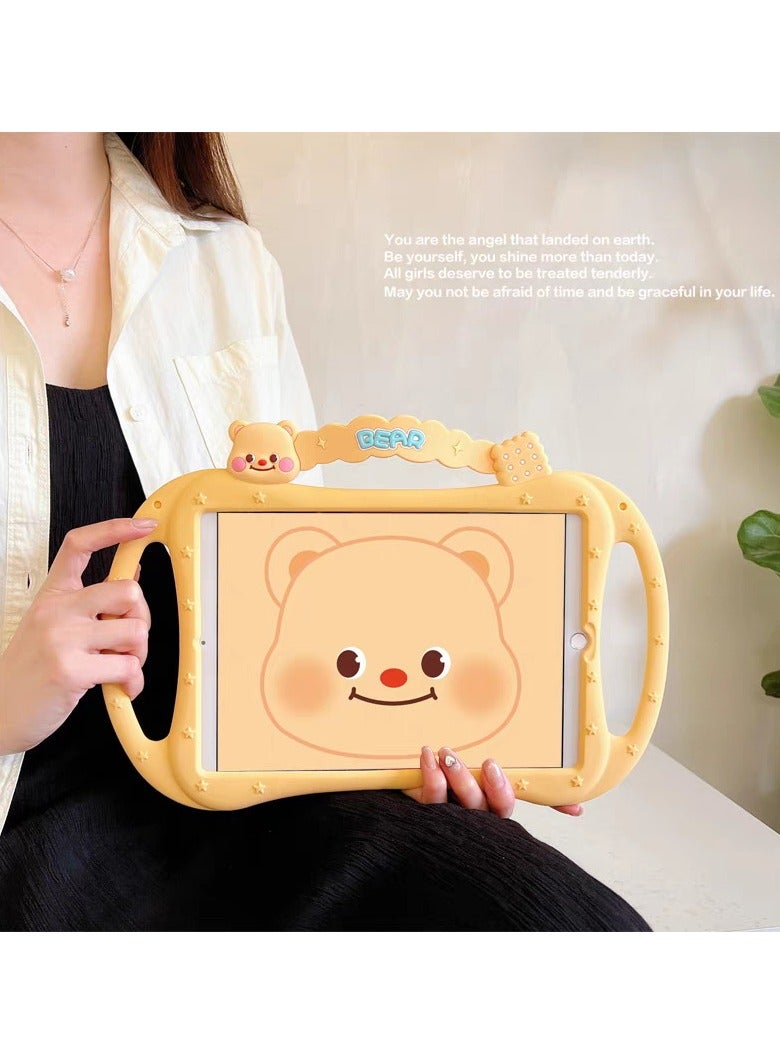 iPad 9th Gen 8th Gen 7th Gen Case, Silicone Child Case for iPad 10.2 2021/2020/2019, Cute Cartoon Case with Handle Holder - Image 2