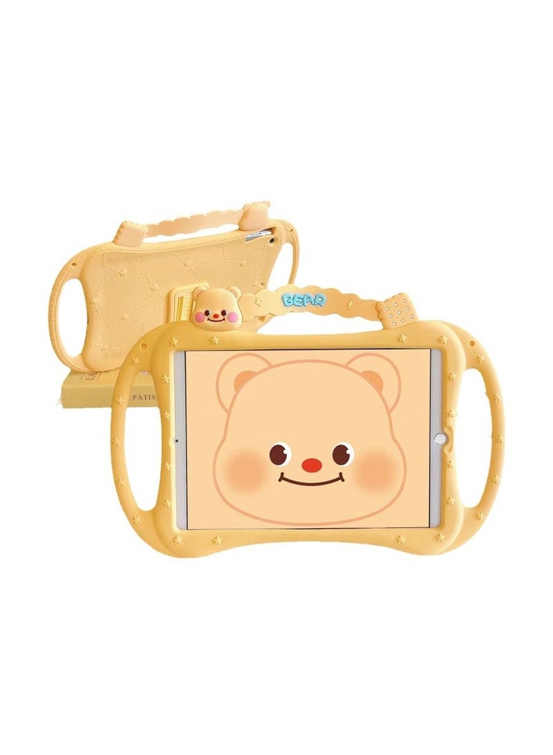 iPad 9th Gen 8th Gen 7th Gen Case, Silicone Child Case for iPad 10.2 2021/2020/2019, Cute Cartoon Case with Handle Holder - Image 1