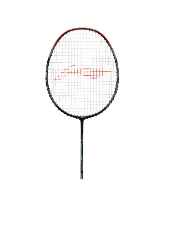 Li-Ning Super Series SS100 Carbon Graphite Badminton Strung Badminton Racket with Full Racket Cover (Black/Red) - Image 2