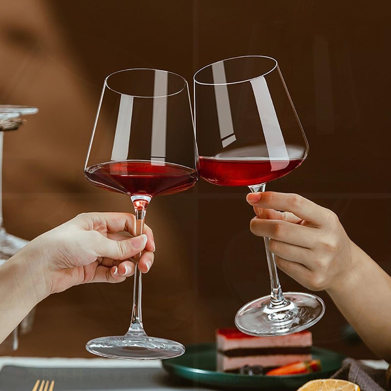 Yaschmo Wine Glasses Set of 4- Hand Blown Crystal, 18 oz Modern Glasses with Tall Stem for Red White Wine, Great Gift Packaging for Daily Use,Unique Wedding Anniversary or Birthday Gift - Image 5