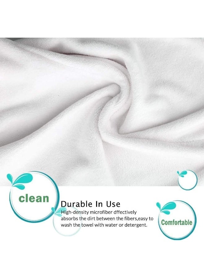 Generic FUN-TEK 2 Pack Hair Towel, Microfiber Hair Towel Wrap Quick Dry Super Absorbent Twist Hair Turban with Buttons Anti-Frizz for Women Girls Long & Curly Hair, White&Gray  - Image 3