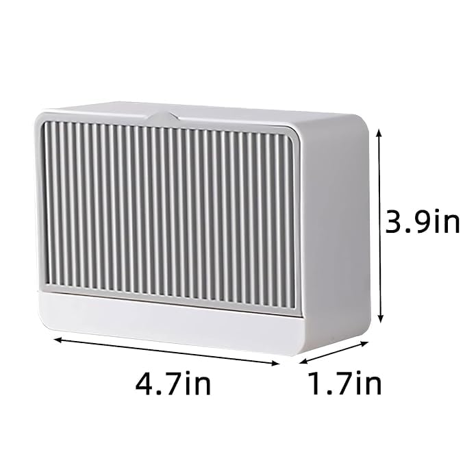 Black Sparrow Plastic Creative Wall Mounted Double Bar Bathroom Soap Box Holder Soap Dish with Drainage Box Soap Box with Lid Single, Double Grid Soap Draining Rack - Image 2