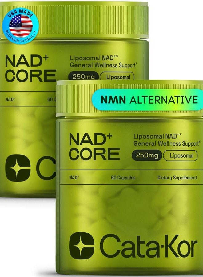 Cata-Kor NMN Supplement Alternative – Liposomal NAD+ Supplement – Third-Party Tested – NAD CORE – 60-Day Supply – 120 Capsules - Image 1