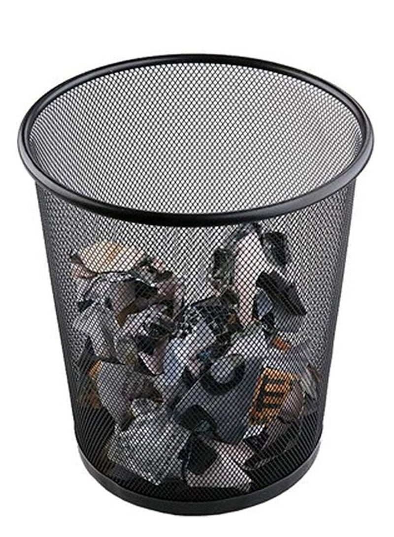 Maxi Metal Mesh Waste Bin Large 18 Litre Capacity Black - Image 2
