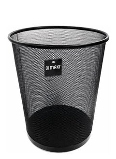Maxi Metal Mesh Waste Bin Large 18 Litre Capacity Black  - Image 1