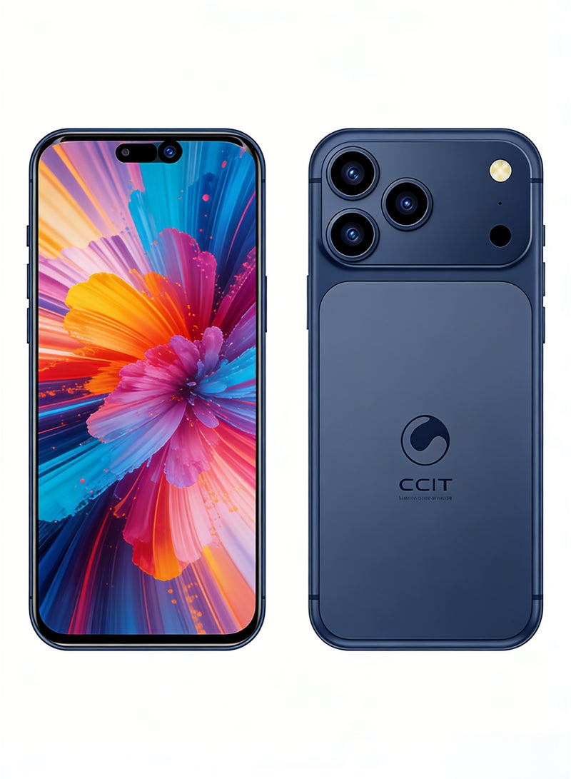 CCIT M17 Pro Max Smartphone 7.2-inch Full HD Super LCD 16GB RAM (8+8) 512GB ROM Android 15 4G Dual SIM High Capacity 6000mAh Battery - Blue - Image 1