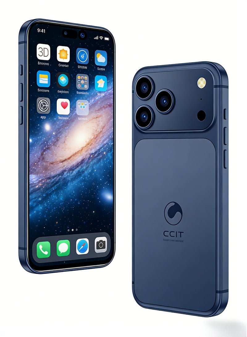 CCIT M17 Pro Max Smartphone 7.2-inch Full HD Super LCD 16GB RAM (8+8) 512GB ROM Android 15 4G Dual SIM High Capacity 6000mAh Battery - Blue - Image 3