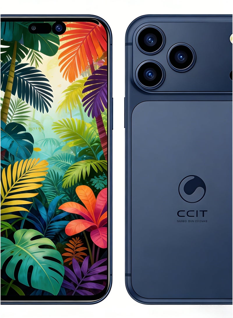 CCIT M17 Pro Max Smartphone 7.2-inch Full HD Super LCD 16GB RAM (8+8) 512GB ROM Android 15 4G Dual SIM High Capacity 6000mAh Battery - Blue - Image 2