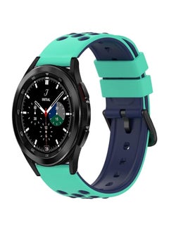 HuHa HuHa Band For Samsung Galaxy Watch4 Classic 46mm 20mm Two-Color Silicone Watch Band Army Green Black  - Image 2