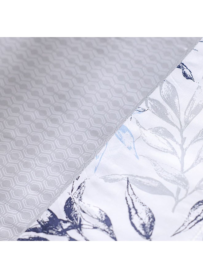 DANUBE HOME مجموعة لحاف كينج 6 قطع من دانوب هوم بليس 240x260 سم رمادي/أزرق | قطن/فيكوز - 180 عدد الخيوط أغطية سرير ووسائد قابلة للتنفس للغرفة النوم - Image 3