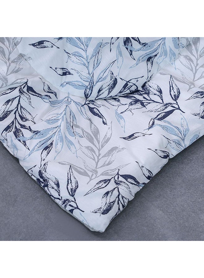 DANUBE HOME مجموعة لحاف كينج 6 قطع من دانوب هوم بليس 240x260 سم رمادي/أزرق | قطن/فيكوز - 180 عدد الخيوط أغطية سرير ووسائد قابلة للتنفس للغرفة النوم - Image 5