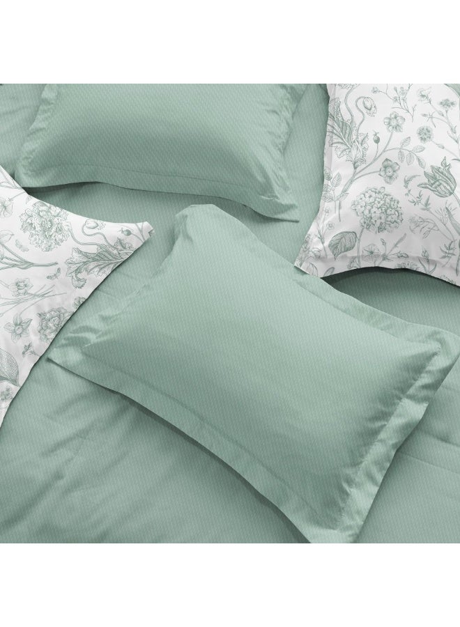 Danube Home Bliss 6 Piece King Comforter Set 240x260 cm Grey/Blue | Cotton /Viscos -180 Thread Count Breathable Bedding Sheet And Pillow Cases For Bedroom - Image 3