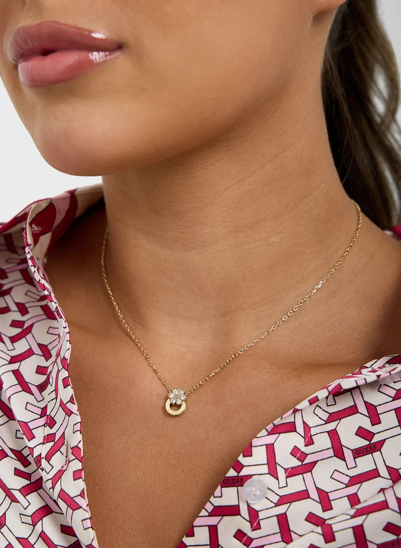 GUESS Lily Flower Short Necklace