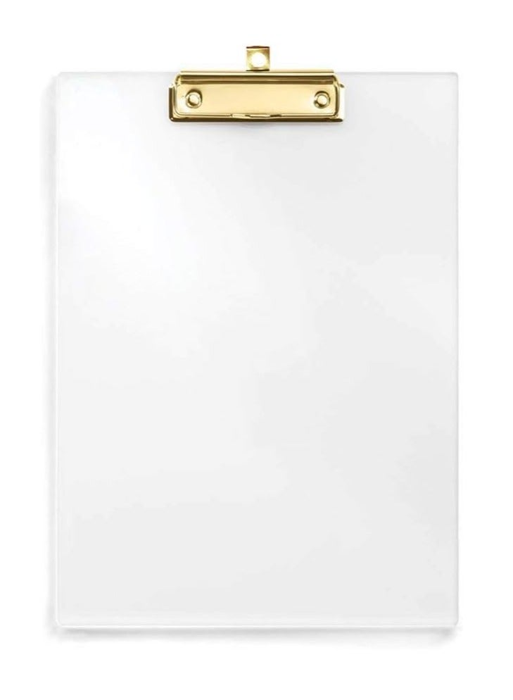 Omega Exam Board –  Colour: White board with premium metallic anodized clip.( clear) Thick Clear Acrylic Clipboard with Shiny  Finish Clip, Perfect for Modern Arts Lover, Fashion and Style Expert, Calligrapher, Office, Seminars,... - Image 2