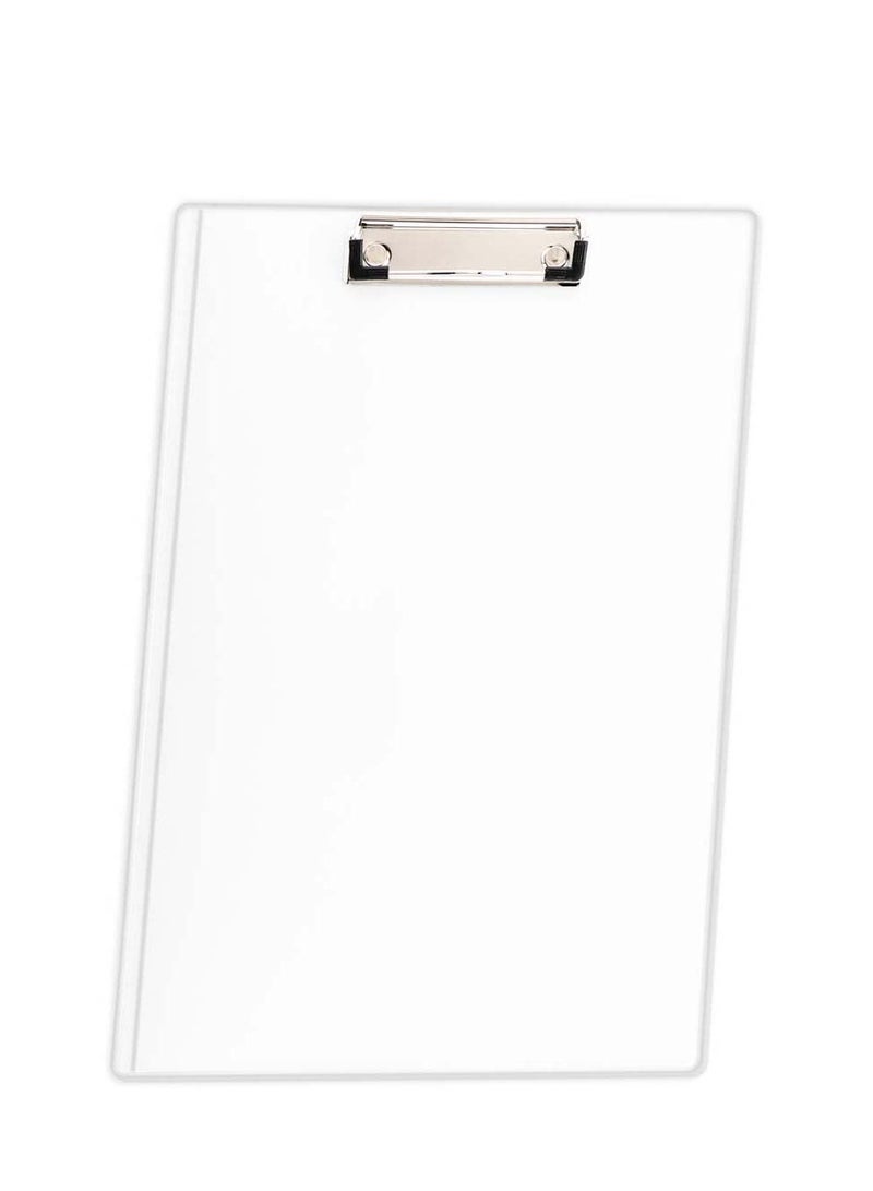 Omega Exam Board –  Colour: White board with premium metallic anodized clip.( clear) Thick Clear Acrylic Clipboard with Shiny  Finish Clip, Perfect for Modern Arts Lover, Fashion and Style Expert, Calligrapher, Office, Seminars,... - Image 5