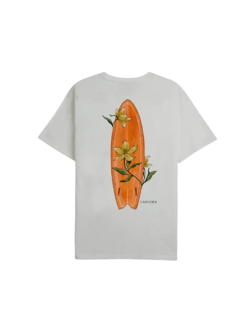 كاريوما T-Shirt Off White Floral Surfboard