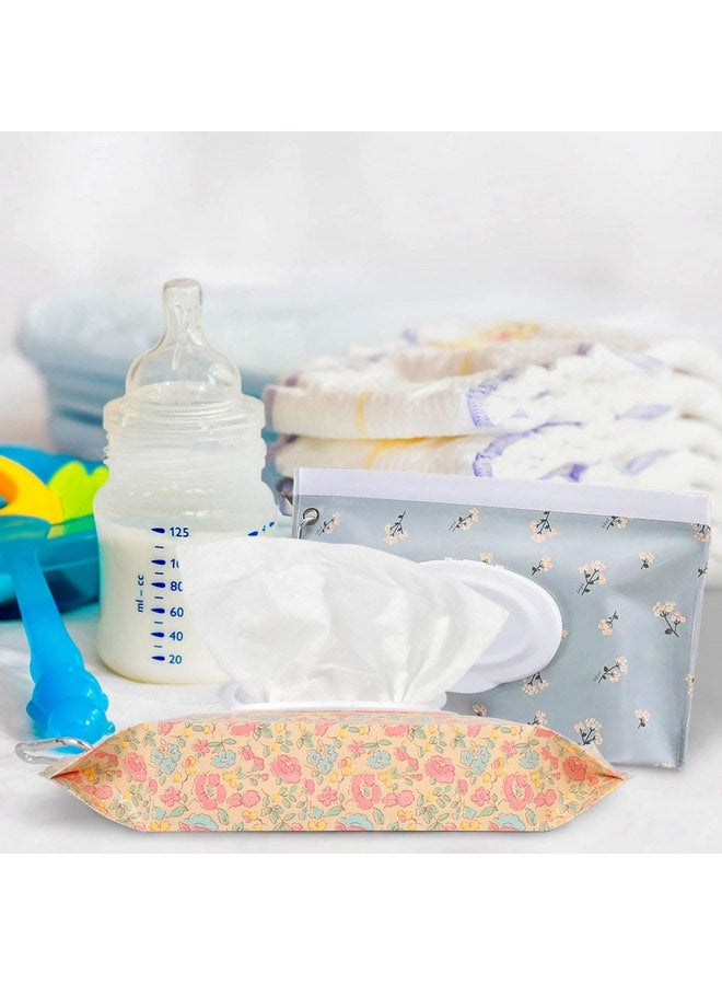 YAHUIPEIUS 2Packs Baby Wipes Dispenser Portable Baby Wipe Holder Refillable Wet Wipes Container Reusable Travel Wipes Case, Keeps Wipes Fresh(Blue) - Image 3