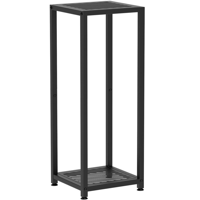 TOSKING Tall Plant Stand Indoor â€“ 2-Tier Modern Metal Shelf, 30" Height & 200 LBS Capacity, Heavy Duty for Living Room, Balcony, Garden (Black) - Image 1