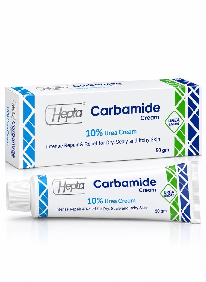 Hepta Carbamide Cream 10% Urea – Intensive Repair & Relief for Dry, Scaly & Itchy Skin | 50g - Image 1