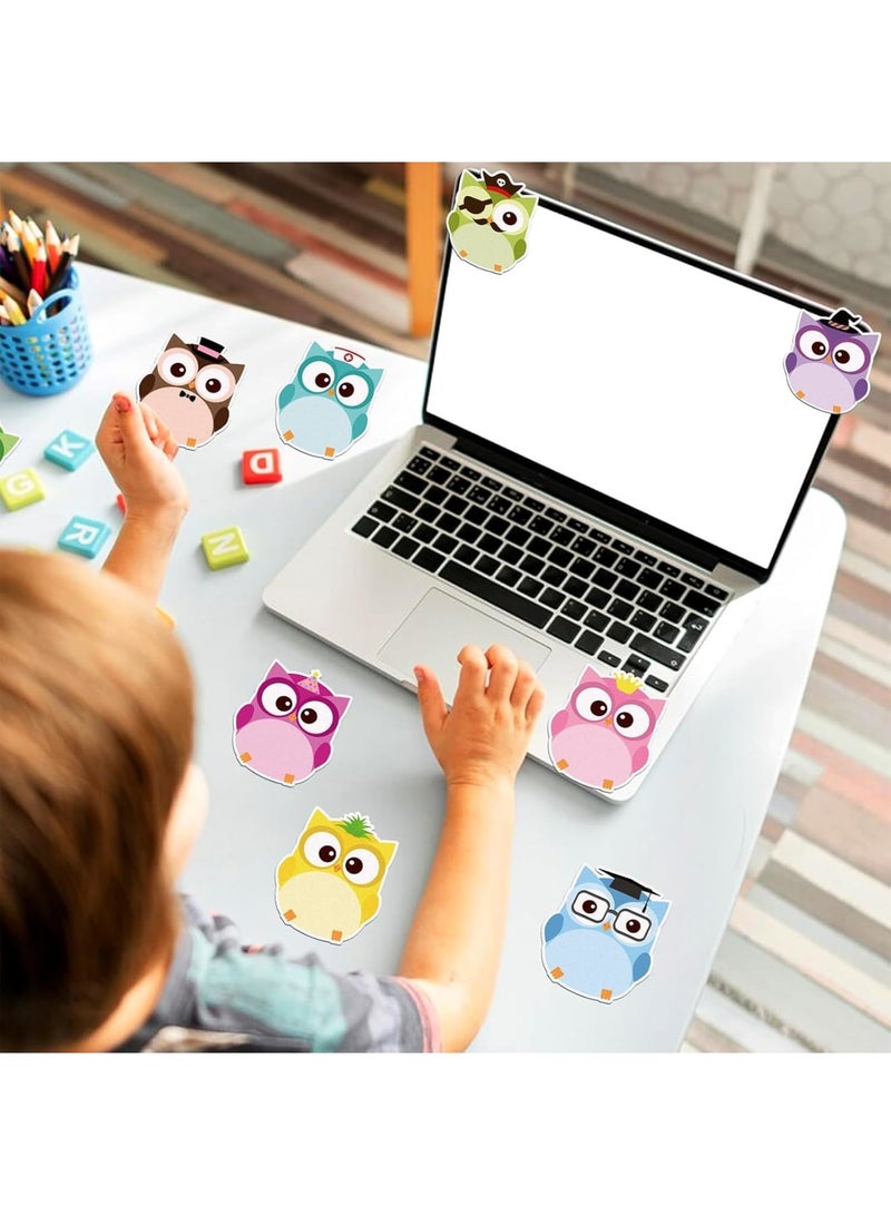 Barakah ملاحظات لاصقة على شكل بومة، دفاتر ملاحظات لاصقة لطيفة على شكل بومة، هدايا حفلات عيد الميلاد، ملاحظات لاصقة ذاتية اللصق كاواي للمكتب والمدرسة، هدايا زينة ملونة للأطفال والنساء والرجال، 12 عبوة - Image 4