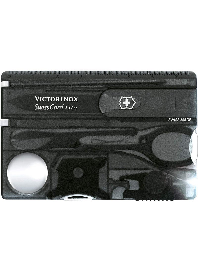 Victorinox Victorinox Swiss Card Lite Swiss Army Knife, 13 Functions, Swiss Made Pocket Knife with Magnifying Glass, LED and Tweezers - Ruby  - Image 4