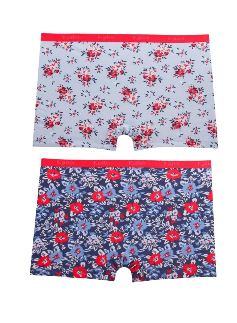 Kalia Pack of 4 Printed Color Cotton Hot Short Underwear for Women  - Image 5