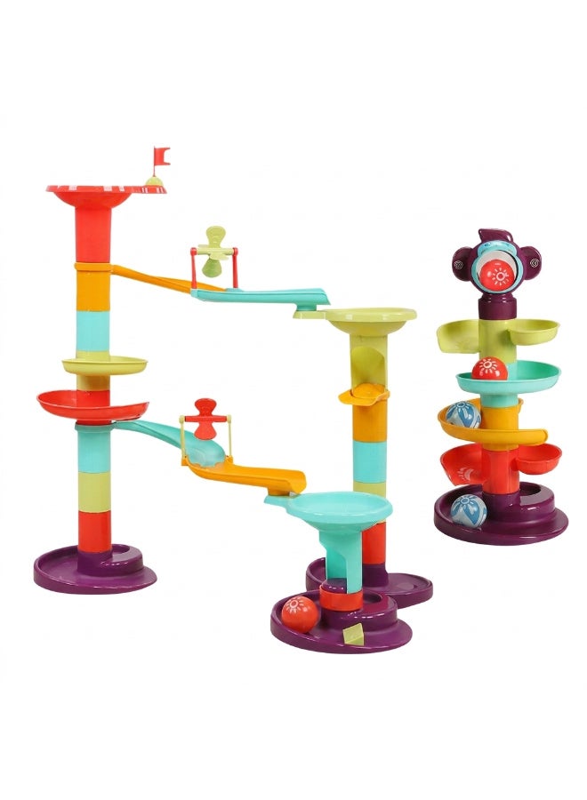 Musical Ball Run Tower | 6–36 Months | Multi-Color | BPA-Free ABS Plastic | Includes 6 Balls & 3 Spiral Slides & Music Function | Promotes Fine Motor Skills & Hand-Eye Coordination - Image 1