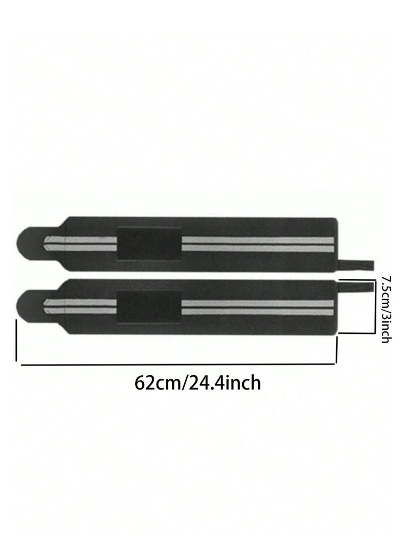 2 حزام معصم، لفافات معصم اليد مع حلقة إبهام، دعامة معصم قابلة للتعديل لدعم سوار المعصم الرياضي - Image 2