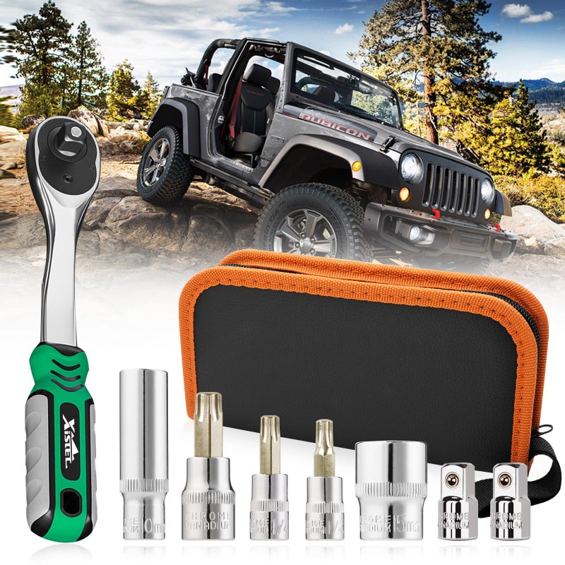 Xislet Removal Tool Kit Compatible with 20072024 Jeep Wrangler JL JLU JK JKU Gladiator 24 Doors and Top Installation Torx Tool Kit Replace 82214166AB 68361574ABAC