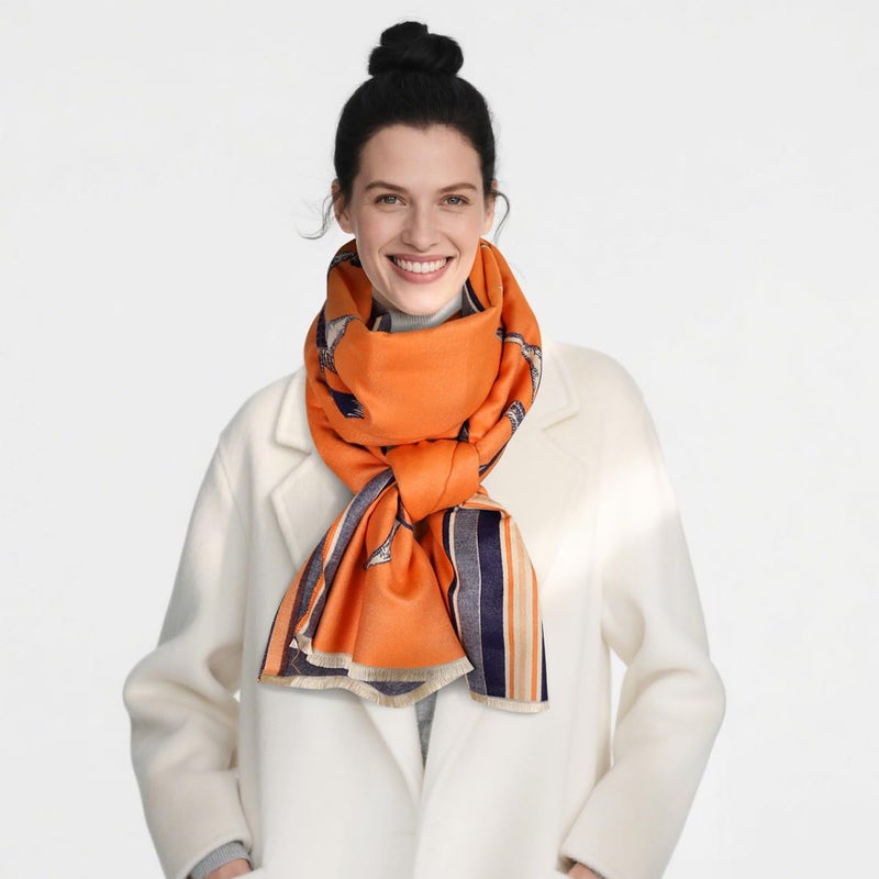 EXTREE Scarfs for Women Pashmina Silky Shawl Wrap for Evening Dressing Blanket Open Front Poncho Cape - Image 5