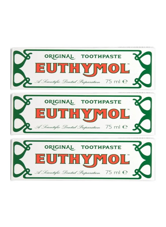 يوثيمول معجون أسنان يوثيمول الأصلي 3 × 75 مل - Image 1