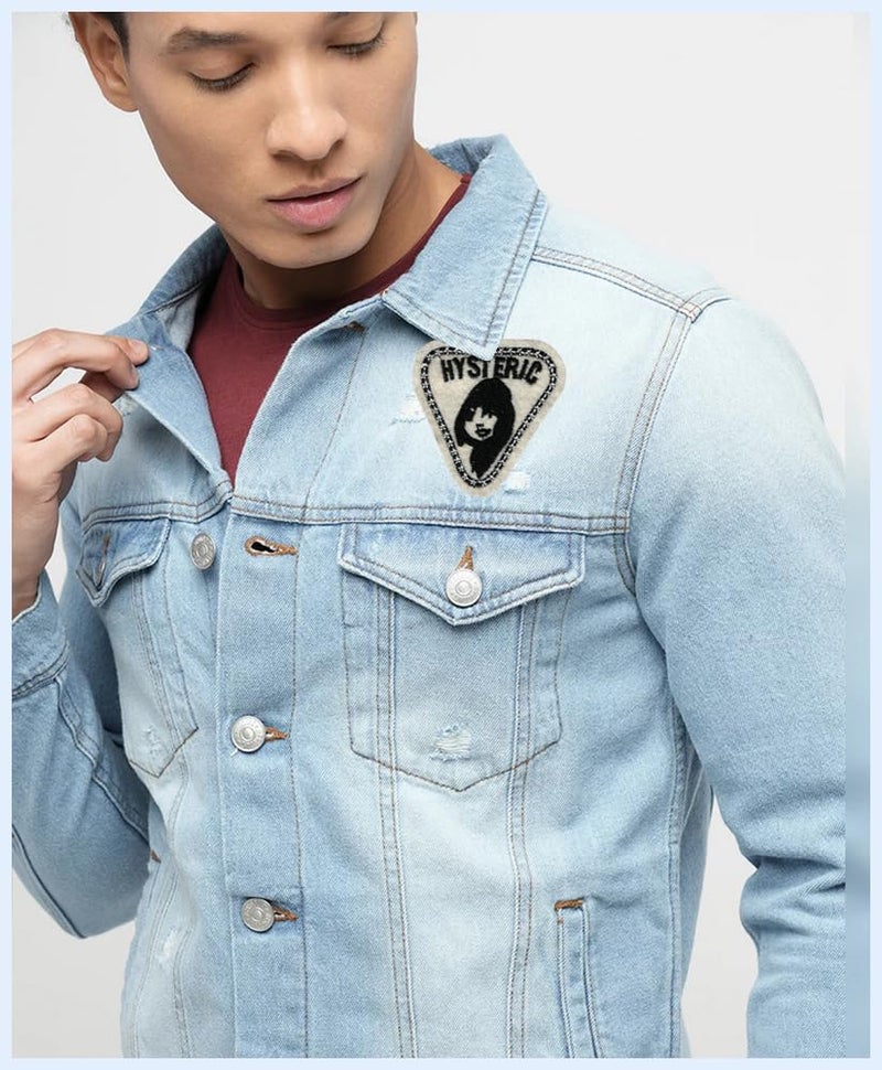 2 Pcs Hysteric Girl Applique Embroidered Sewon Patch Size Small 6cm x 6cm for Jackets Bags Caps Jeans Outdoor Clothing 1 Pair Code SBX191 - Image 3