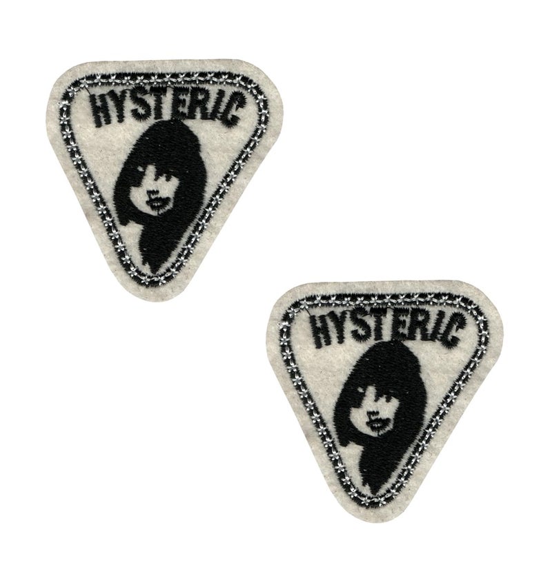 2 Pcs Hysteric Girl Applique Embroidered Sewon Patch Size Small 6cm x 6cm for Jackets Bags Caps Jeans Outdoor Clothing 1 Pair Code SBX191 - Image 1