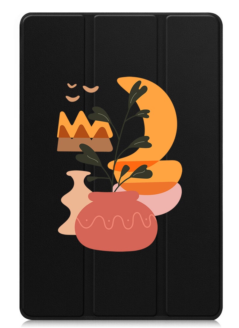 Theodor - Protective Flip Case For OnePlus Pad 2 (2024) & OnePlus Pad Pro (2024) With Trifold Stand Auto Wake Sleep Shockproof Cover Vase in moonlight - Image 1
