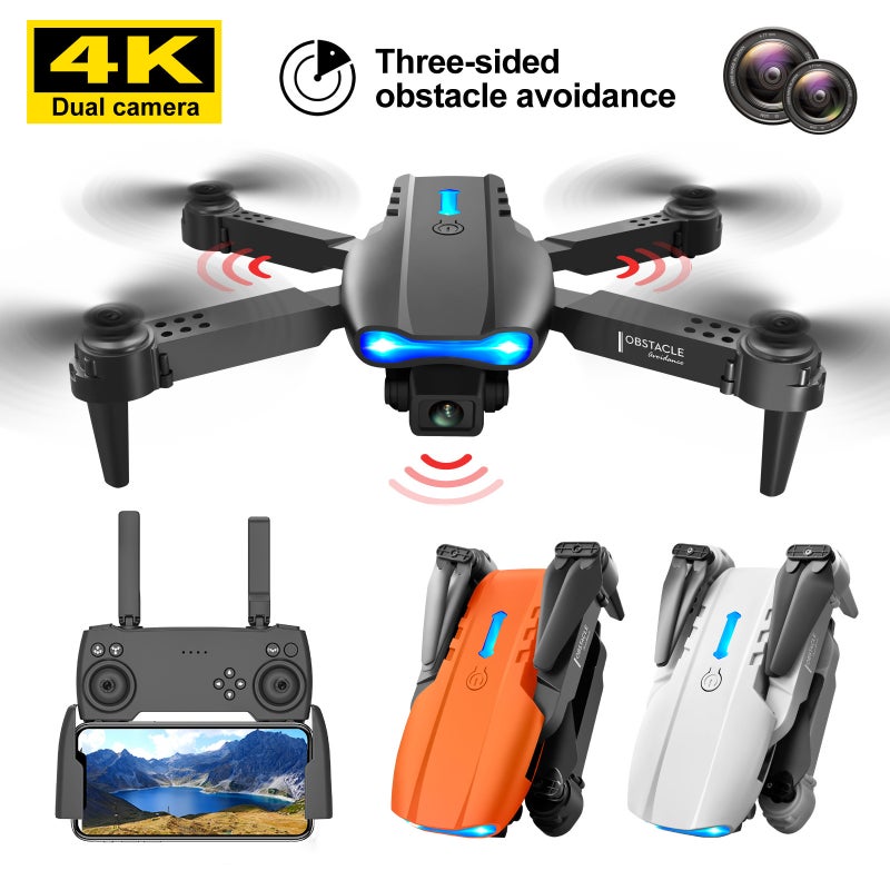 MHD E99 Remote-Controlled Obstacle-Avoiding Drone with 4K HD Camera, Dual Cameras, and Quadrotor Design - Image 2
