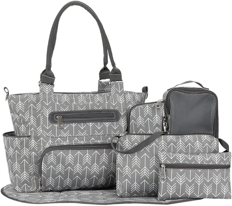 klarakoWaterproof Mummy Bag Handbag Hanging Baby Nappy Bag Reusable for Pram Travel Pushchair klarakoDark Gray - Image 3