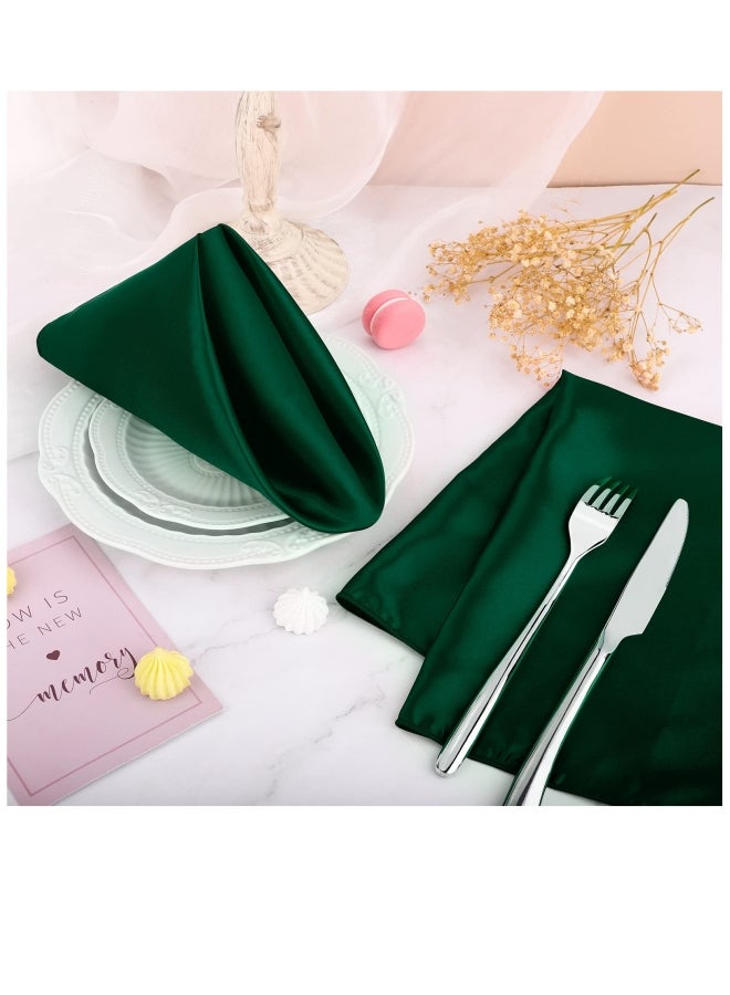 16 Pack Square Satin Napkin Bright Silk Table Napkin Soft Smooth Fabric Table Napkin for Wedding Banquet Party Decoration - Image 4