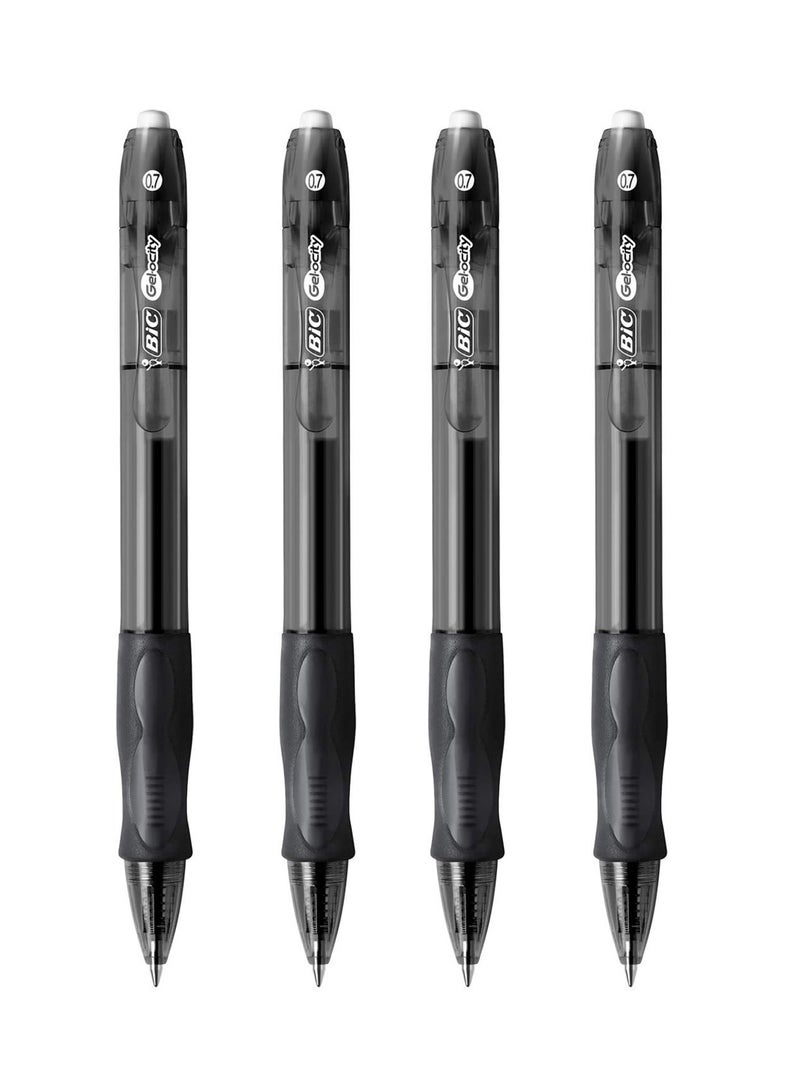 Bic 4-Piece Gelocity Gel Ink Pen 0.7mm Tip Black Ink  - Image 1