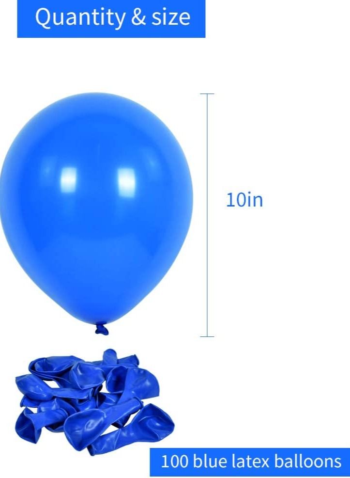 KASTWAVE Blue Party Balloons 100 Pcs Blue Balloon Pastel Blue Latex Round Balloons for Party Birthday Wedding Graduation Anniversary Baby Shower - Image 5