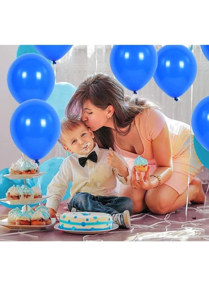 KASTWAVE Blue Party Balloons 100 Pcs Blue Balloon Pastel Blue Latex Round Balloons for Party Birthday Wedding Graduation Anniversary Baby Shower - Image 4