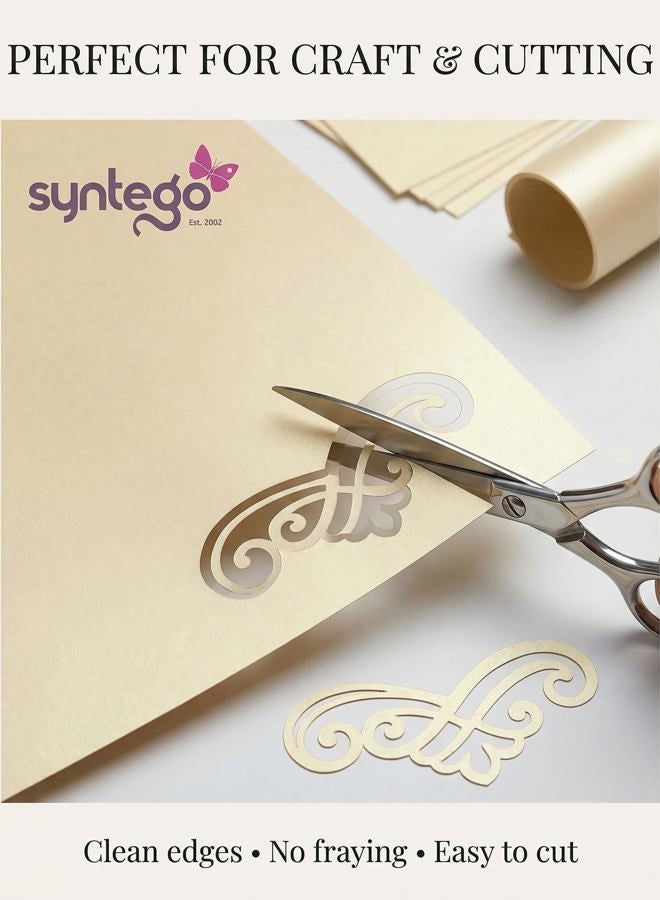 Syntego ورق لامع مزدوج الوجه A4 120 جرام مناسب لطابعات الحبر وطابعات الليزر 10 (ذهبي، أبيض) - Image 5