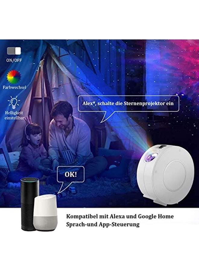 LED Smart Starry Sky Projector WiFi LED Star Projector 3D Galaxy with App/Voice Control Timer Compatible with Alexa/Google Assistant for Baby Children Bedroom Home Cinema  - Image 2