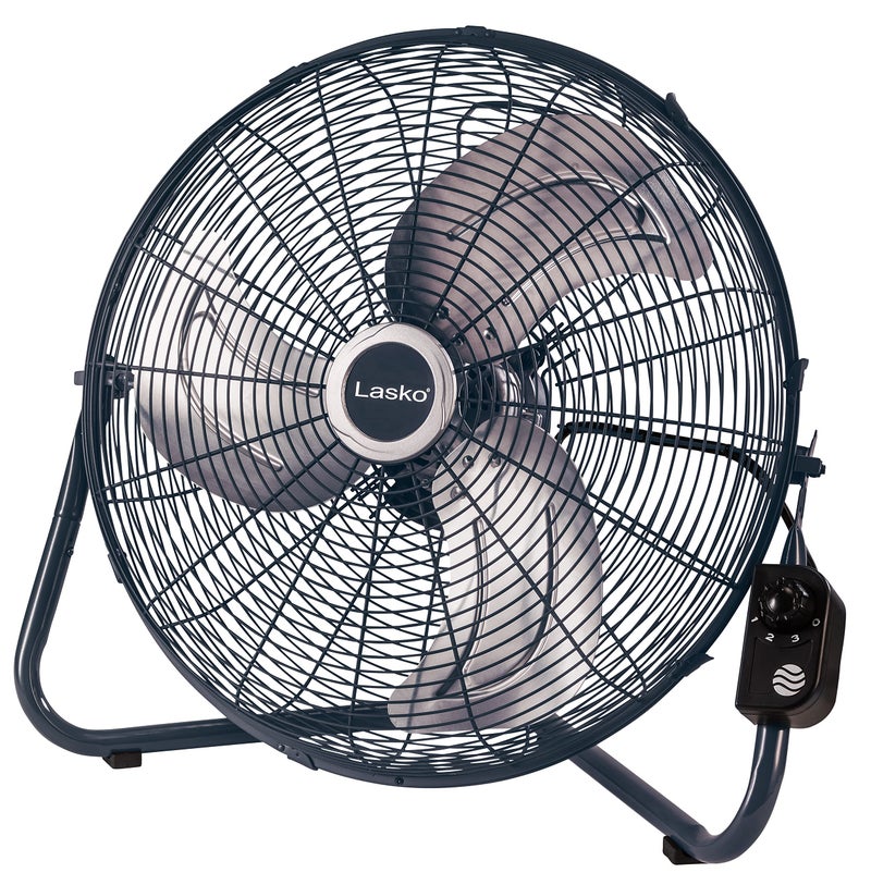 Lasko Lasko High Velocity Fan with QuickMount for Floor or Wall Mount Use 3 Powerful Speeds for Garage Shop Attic 20 SilverBlack H20610 